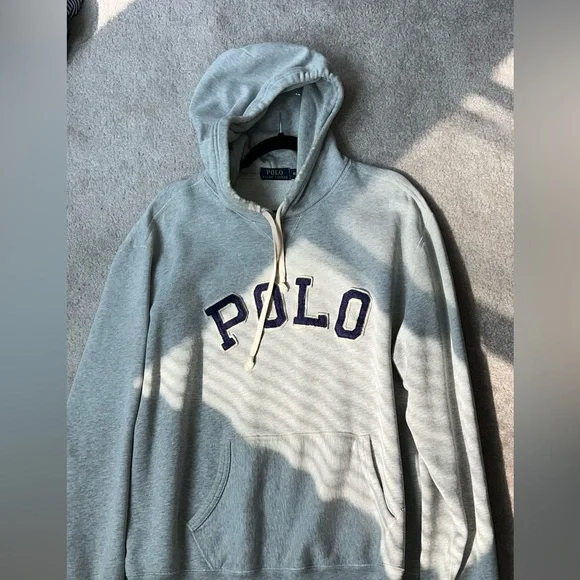 Polo by Ralph Lauren Gray Sweatshirt with Navy Accents - Picture 3 of 10